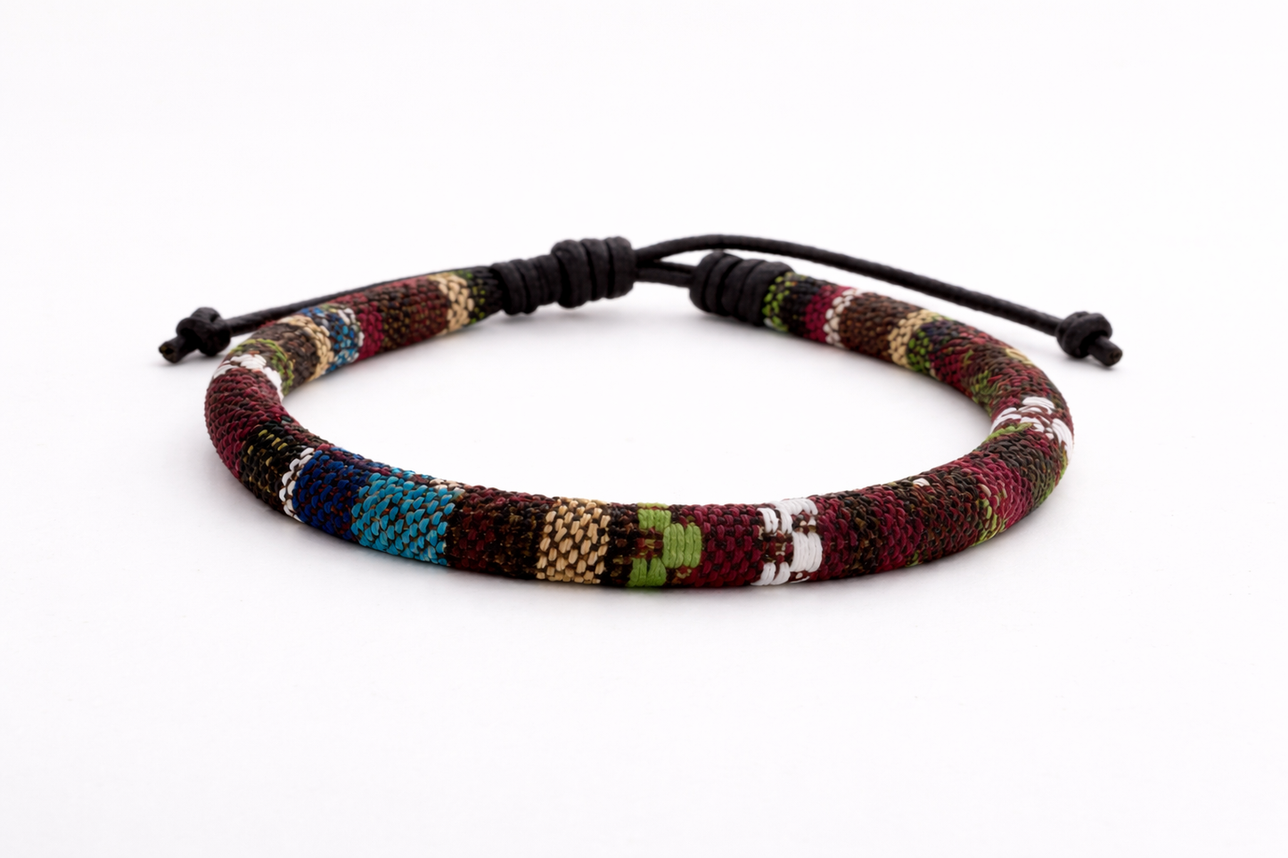 Bracelet Tissé Multicolore – Style Ethnique Chic