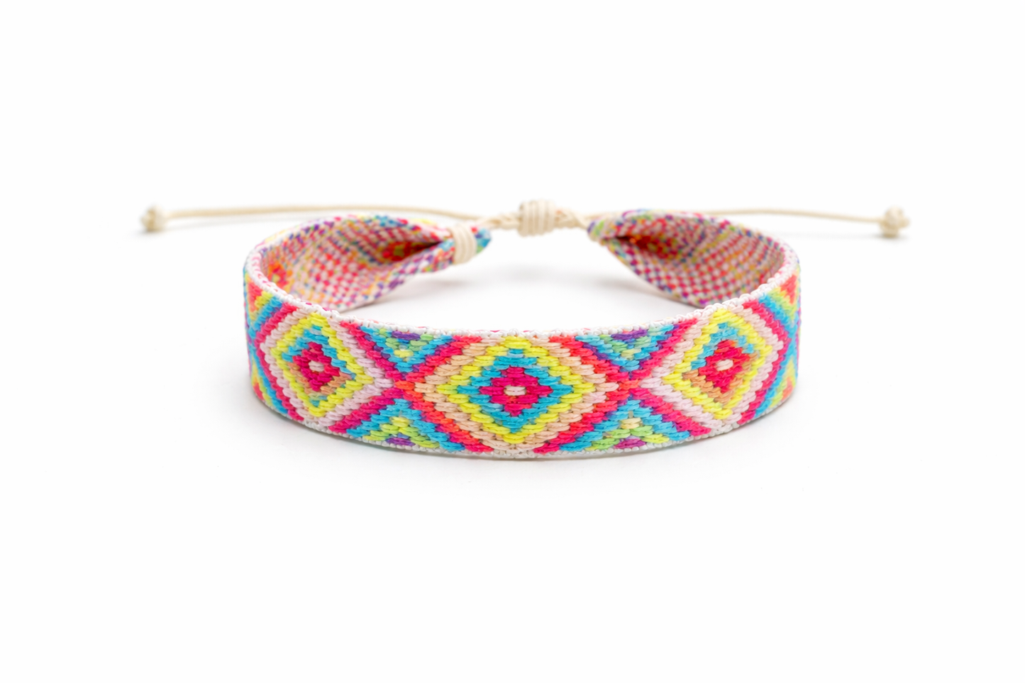 Bracelet artisanal tissé multicolore