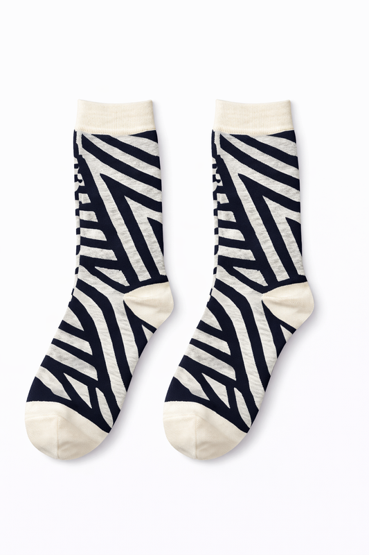 Chaussettes Originales Motif Géométrique Contrasté | Unisexe | 36-40