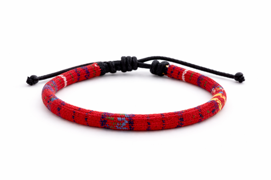 Bracelet Tissé Rouge